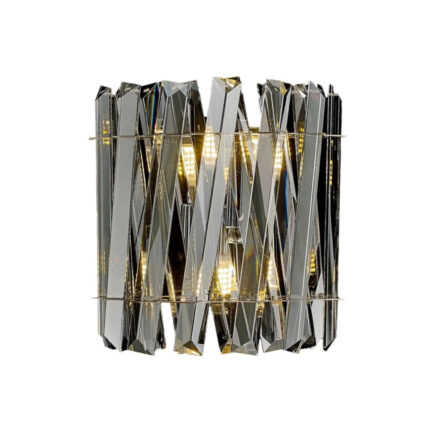 Glamkin Quartz Chrome & Smoke 2-Light Wall Light